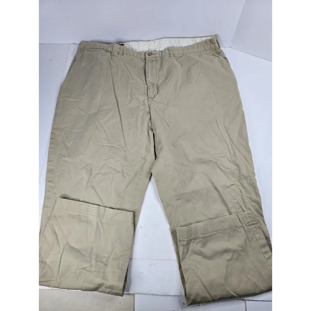 Polo Ralph Lauren Pants Mens 44Tx38 Big & Tall Beige Hammond Chino Cotton Vtg